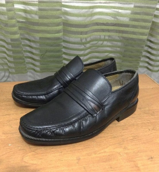 Men Clarks Heels Black Leather 42 #79ZA