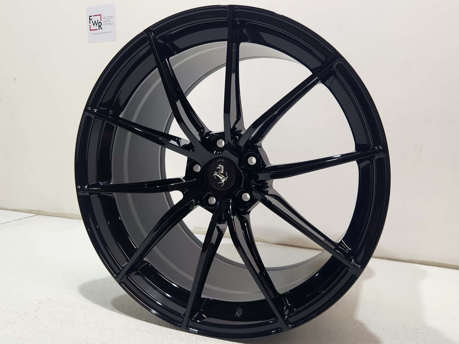 20” FERRARI 812 SUPERFAST F12 TDF SF90 RIMS WHEELS FACTORY OEM GLOSS Black  🔥🔥