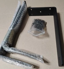 3 Countertop Support L Brackets 11x6x2.5" 10mm Heavy Duty Shelf Frosted Black