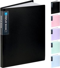 Art Portfolio 9"x12", 40 Pockets Large Display Folder with 80 Pages, Heavy Duty