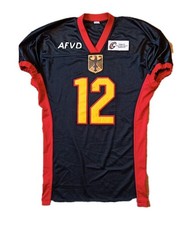 Deutschland American Football AFVD Trikot GAMEWORN SPIELER #12 schwarz Sammler