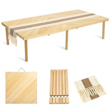 Folding Picnic Table with Table Runner, Porta...