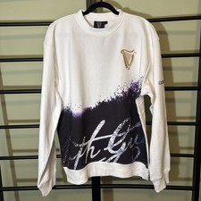Guinness Beer Sweatshirt Mens XL Gold Harp Embroidered Cotton NEW With Tags