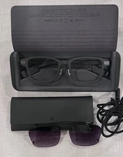 Even Realities G1B Smart Glasses (Non-Prescr) W/Case & with sunglass clip w/case