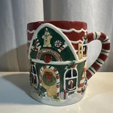 Certified International Susan Winget XL Christmas Mug Santa’s Workshop 3D