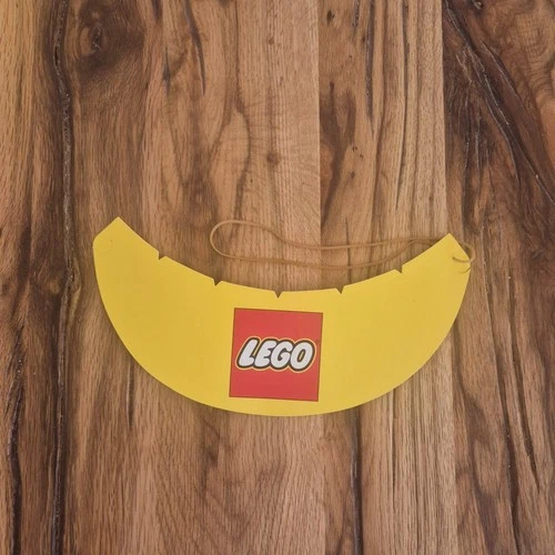 LEGO Yellow Cardboard Sun Visor with Lego Logo Promo Rare 90s New