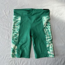 Nike Youth Girl's Trophy Green Tie-Dye Dri-Fit Training Bike Shorts Size Medium