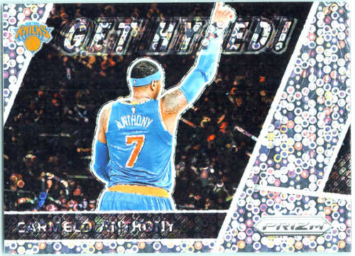 Carmelo Anthony #GH-CA 2017 Panini Prizm Get Hyped card