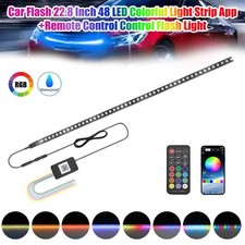 22" 48LED RGB Night Rider Strip Light Scanner Flashing Light Bar Wireless Remote