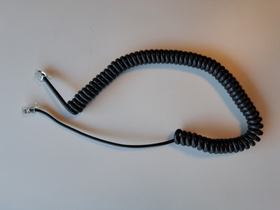 Neue Hörerschnur, GS, TSV - TSV  schwarz, für Telefon Signo, Actron, Modula uvm