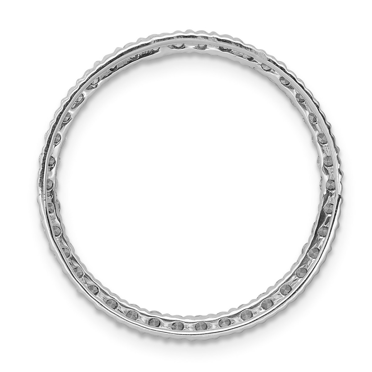 Pendentif Diamant Simulé 3 Carats En Or Blanc 14K - Chaîne Incluse 18 Pouces, Neuf