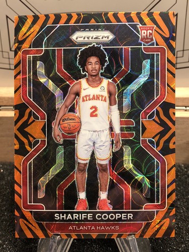 2021-22 Panini Prizm Sharife Cooper  RC Tiger Stripe SSP #280 ATL HAWKS
