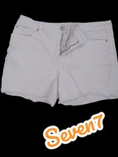  0062 Seven7 White Denim Shorts Women 12