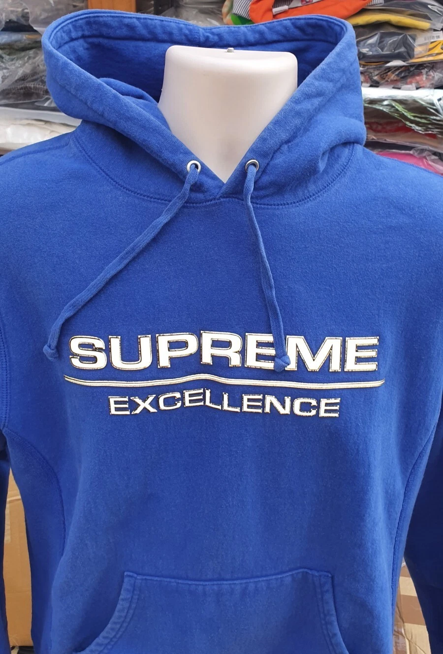 Felpa con cappuccio FW17 Supreme Reflective Excellence M blu medio felpa royal