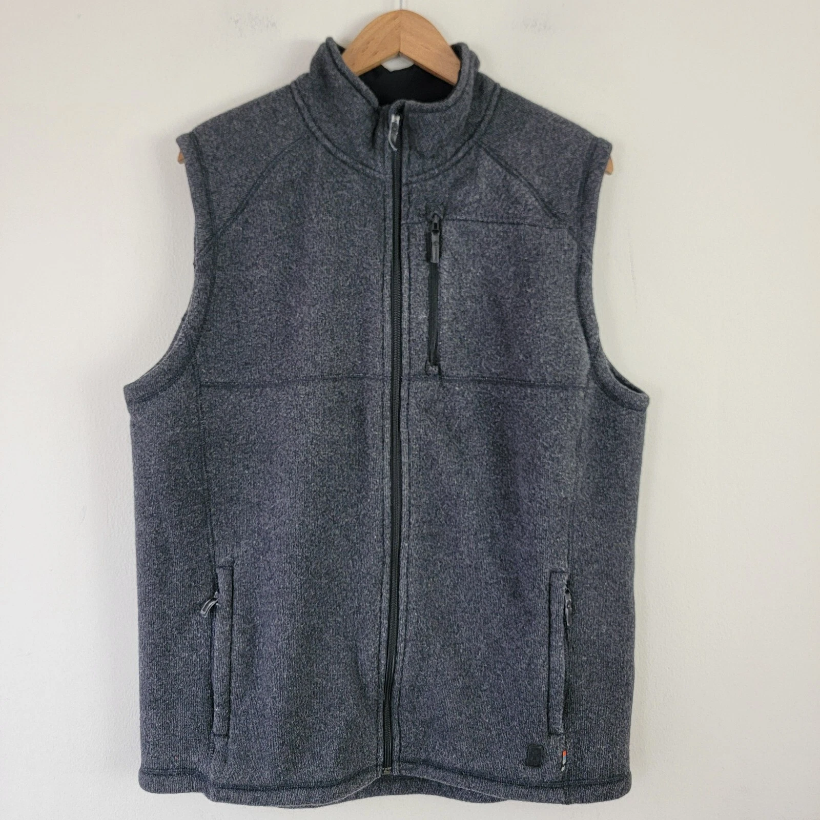 smartwool echo lake fleece full zip hi neck pockets sleeveless jacket