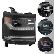 For 2016-2018 Chevrolet Silverado 1500 Headlight LED Headlamp w/DRL Passenger RH