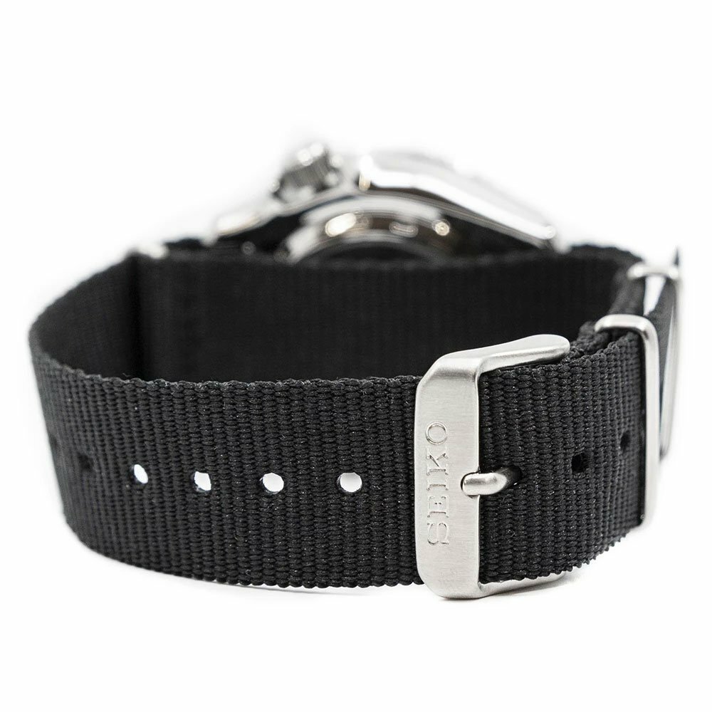 Seiko 5 Sports Automatic Black Dial Nylon Analogue Men's