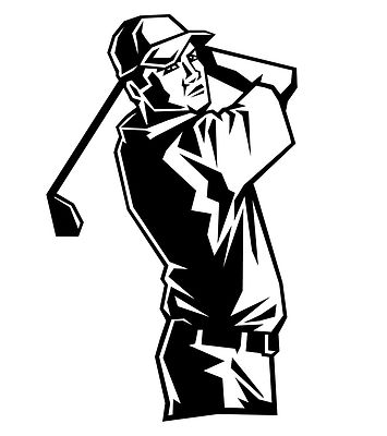Golfer Aufkleber Golf Sport Sticker Golfspieler m413