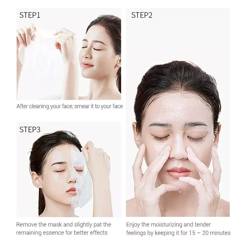 30PCS NATURAL MOISTURISING HYDRATING FACE MASK SHEET FACIAL MASK PACK - Image 4 of 4