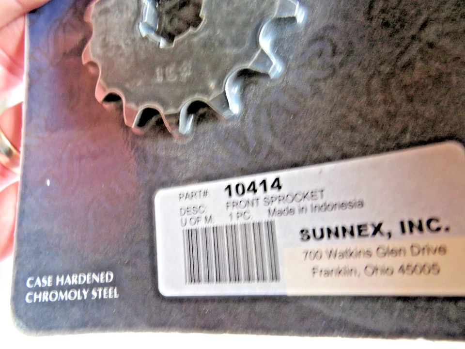 Roda dentada dianteira de aço Sunstar 14T 10414 KD80 RM60 RM65 RM100 DT100 OM9 - Imagem 2 de 3