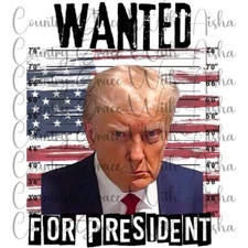 Sublimation Transfer Print Wanted Trump Ready To Press Heat Transfer