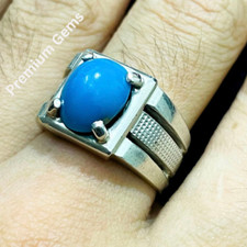 Clean Rare Turquoise Ring Nishapuri Feroza Natural Feroza Ring Shia Rings