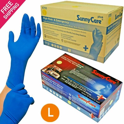 SunnyCare 50 powder-free,13MIL NFPA High-Risk & Emergency Latex Exam Gloves