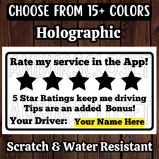 50 DoorDash UberEATS Grubhub Delivery 2.25" w/ NAME STICKERS LABELS INSTACART