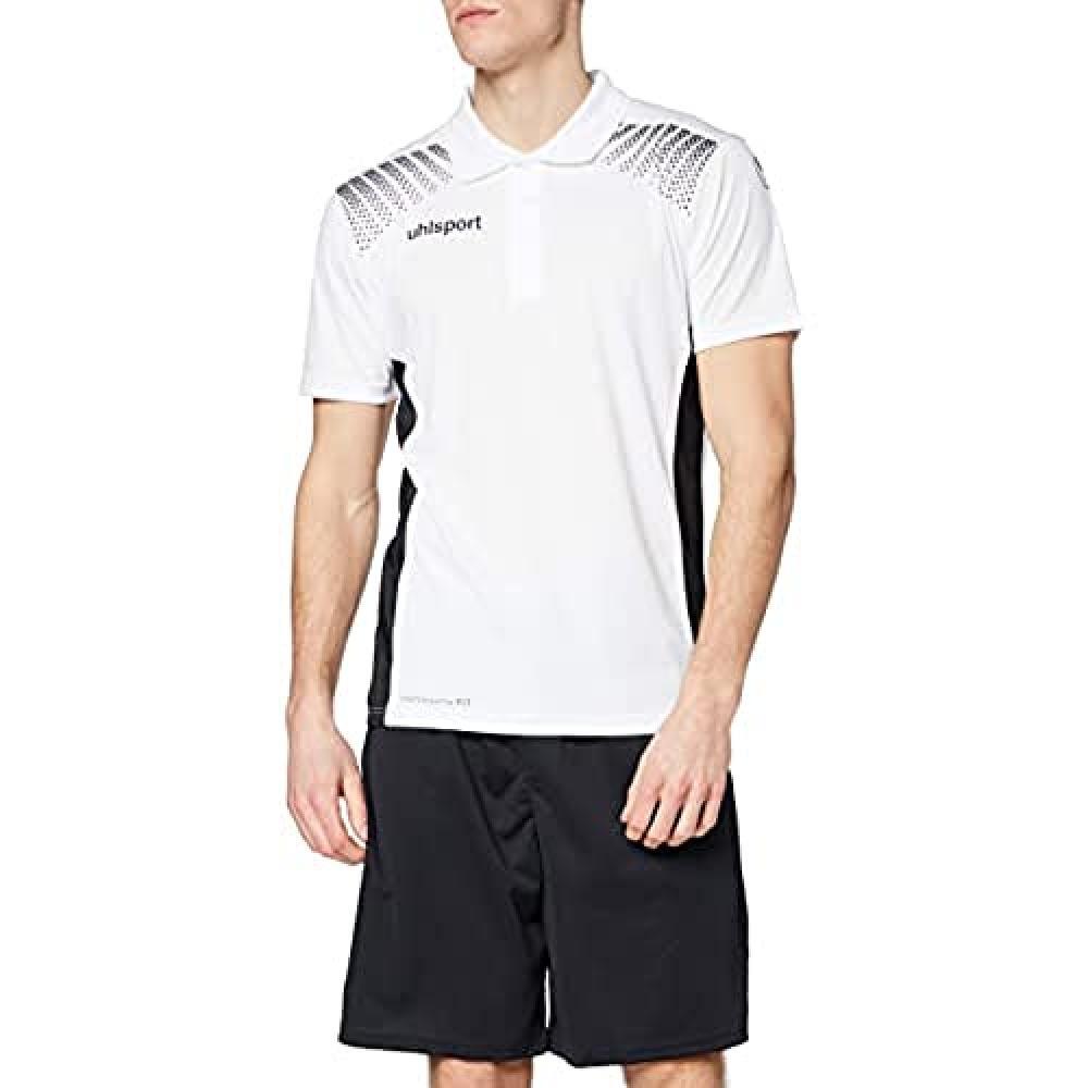 (TG. 3XL) uhlsport Uomo Goal Polo Shirt, Uomo, Goal Polo Shirt, Bianco/Nero, XXX