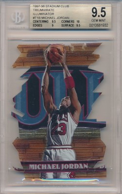 MICHAEL JORDAN 1997-98 STADIUM CLUB TRIUMVIRATE ILLUMINATOR BGS