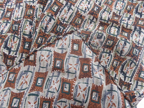 PAUL COSTELLOE DRESSAGE BROWN TAUPE PRINT PURE SILK SQUARE SCARF MADE IN ENGLAND - Picture 13 of 14
