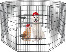 Pet Playpen Dog Pen Foldable Dog Exercise Fence 8 Panels 36 Inch Kennels Pet Pla