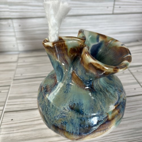 Rare Erik Hertz Pottery Oil Lamp Candle Signed Handmade - Picture 3 of 8