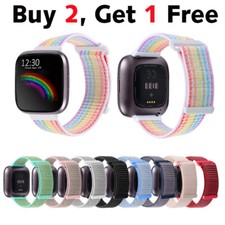 For Fitbit Versa / Versa 2 Nylon Fabric Wristband Watch Band Replacement Strap