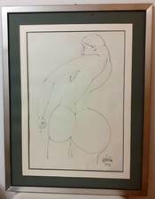 SALVADOR AULESTIA (1915 -1994 )  opera unica  50x70 no Schifano no Angeli