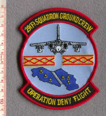 ROYAL AIR FORCE 29 SQN TORNADO ''OP DENY FLIGHT'' CLOTH PATCH