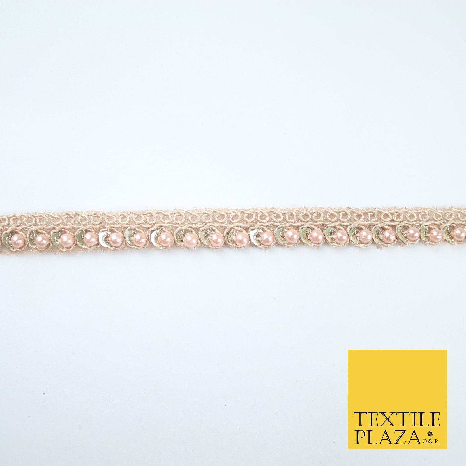 15 COLOURS Premium Slim Sequin Pearl Beaded Ribbon Trim Border Lace