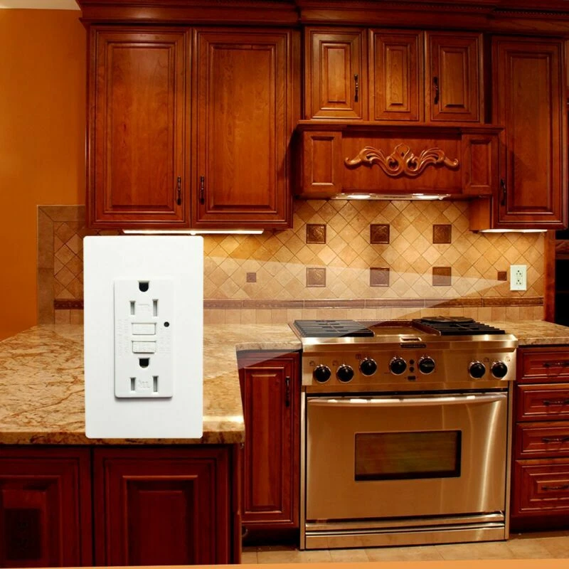 10 Pack GFCI outlet 15A Self testing Tamper Resistant Receptacle Wallplate White - Image 4 of 4