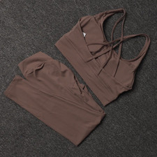 S-XL Sports Bra And High Waist Leggings Sportswear Gym Workout Set For Women NEW