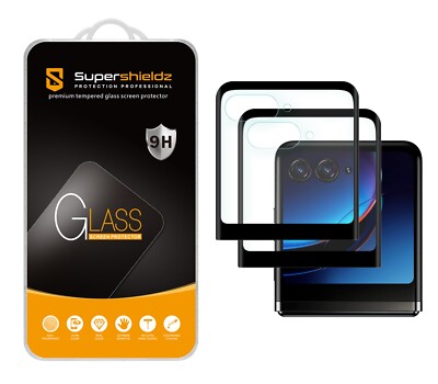 2X Full Cover Tempered Glass Screen Protector for Motorola Razr Plus 2023