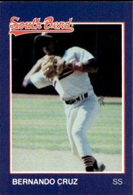 1988 Grand Slam Card South Bend White Sox BERNANDO CRUZ RC WHITE SOX