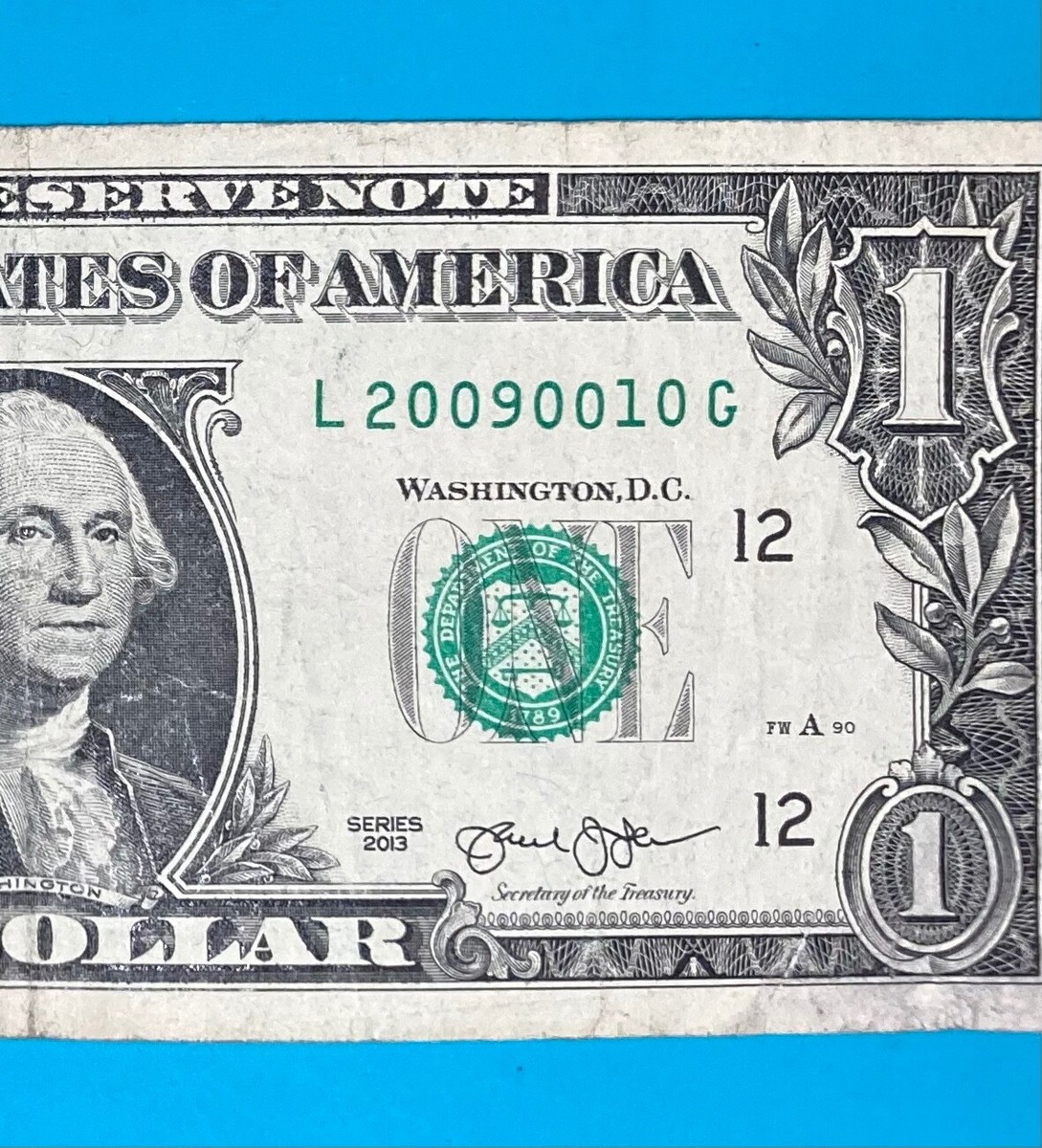 2009 October : L 20090010 G YEAR MONTH $1 One Dollar Bill | eBay