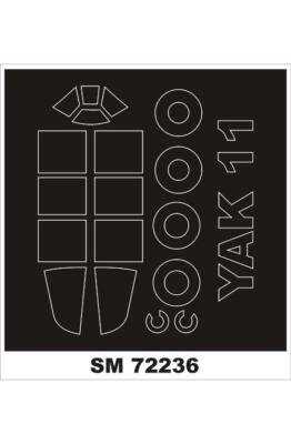 Montex 1/72 canopy masks for Yak-11 by RS Model - SM72236 Montex 1/72 canopy masks for Yak-11 by RS Model - SM72236