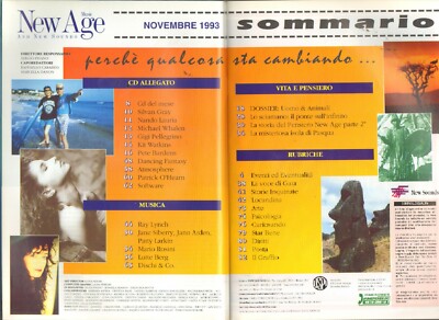 New Age Music And New Sounds n.29 Magazine With CD Devoted