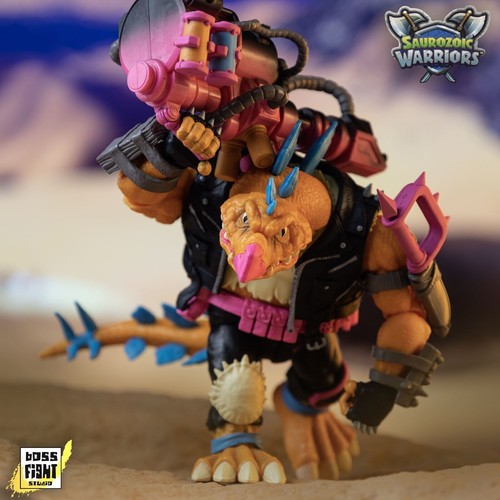 BFS Dinosaur Warrior Wave 1 Triceratops Stegosaurus Ceratopsian 6 inch Figure - Picture 15 of 28
