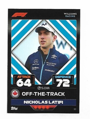 Formula 1 - Turbo Attax 2022  - Off-The-Track - Nicholas Latifi - Williams #77