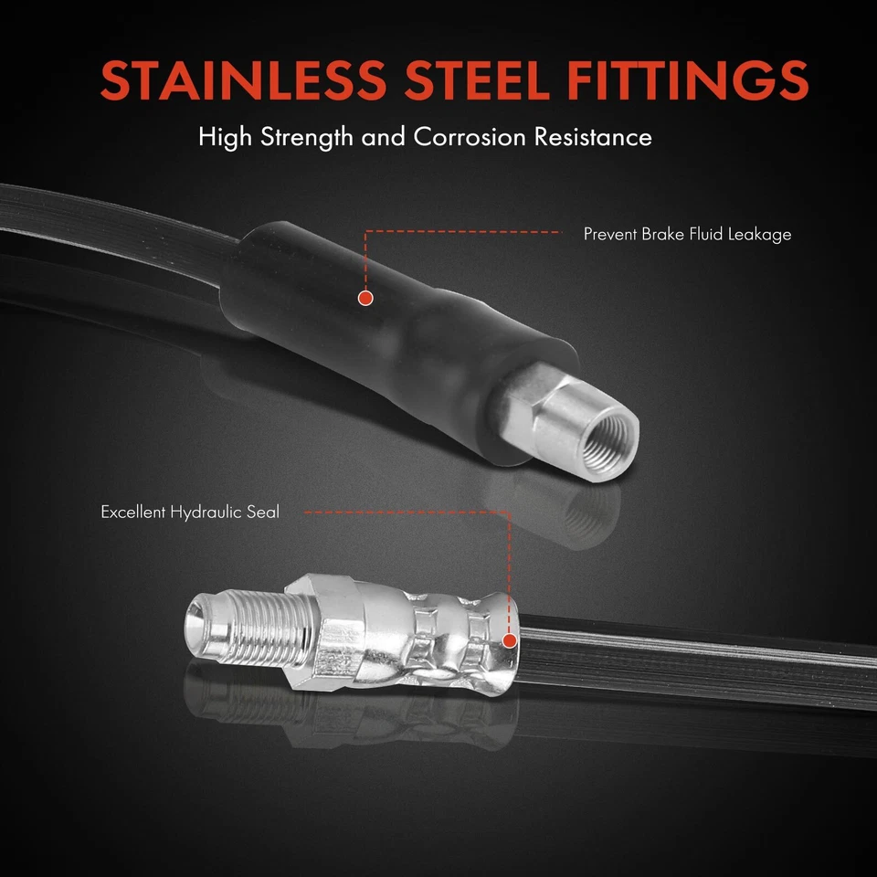 2x Manguera hidráulica de freno trasero izquierdo y derecho para BMW 740iL 750iL 1996-2001 740i Z8 Foto 4 de 4