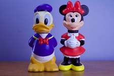  2 Disney Mickey Mouse Big Sipper Cups water Drink Bottle minnie, Donald 