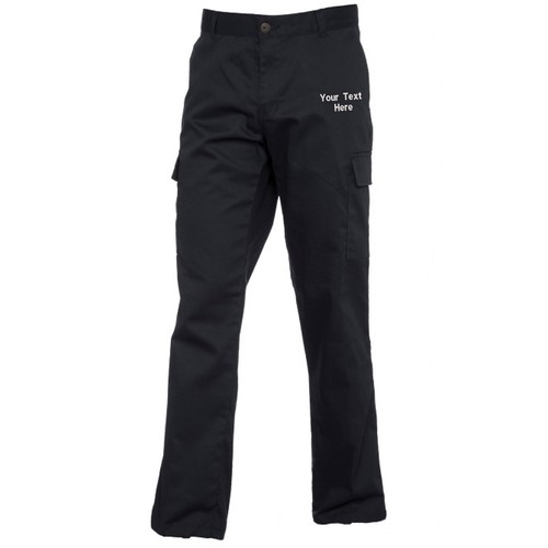 Personalised Embroidered Uneek Women Cargo Trousers Combat Industry Workwear - Foto 5 di 6