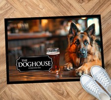 Personalised Bar door mat - German Shepherd Dog 60 x 40 cm